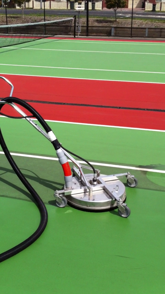Sports Reserve Pressure Cleaning. Pressure Washing Tennis Courts and